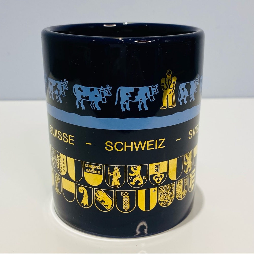Bockling German Coffee Cup Deutschland Made in Germany Blue and Gold - Picture 3 of 8